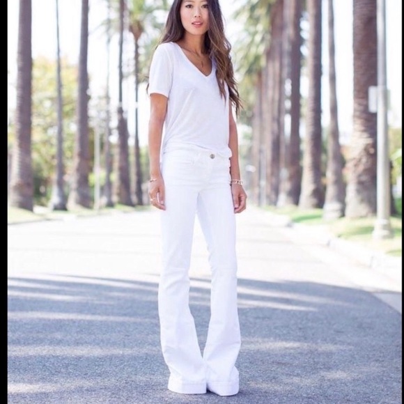 Stella McCartney Denim - Stella McCartney Flare Leg White Jeans